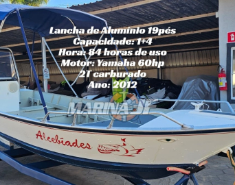 Lancha de Alumínio (bote) 19pés 5,8metros